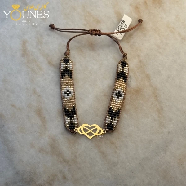 دستبند میوکی قلب و بینهایت طلا